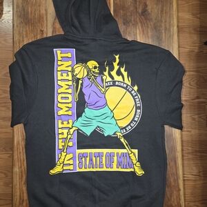 Chemistry Black Hoodie with Yellow Flame Design